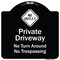 Signmission Designer Series-No Turn Around Or Trespassing With No Outlet Symbol, 18" H, BW-1818-9945 A-DES-BW-1818-9945 - alternate 1